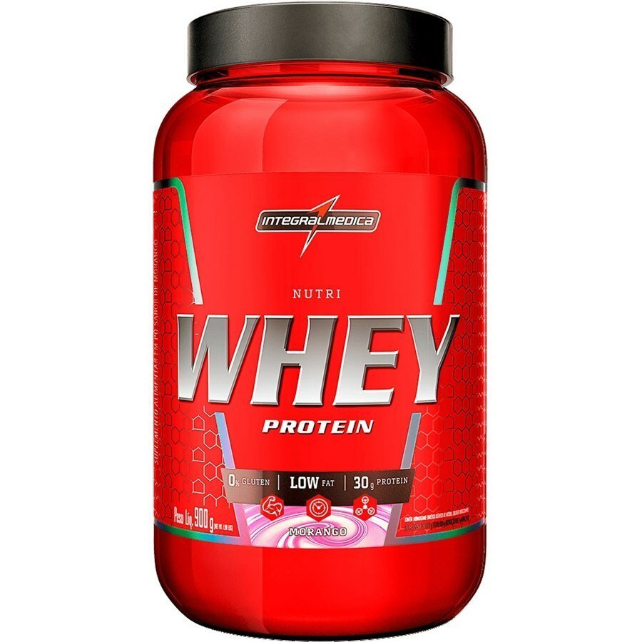 Nutri Whey Sabor Morango Pote 900g
